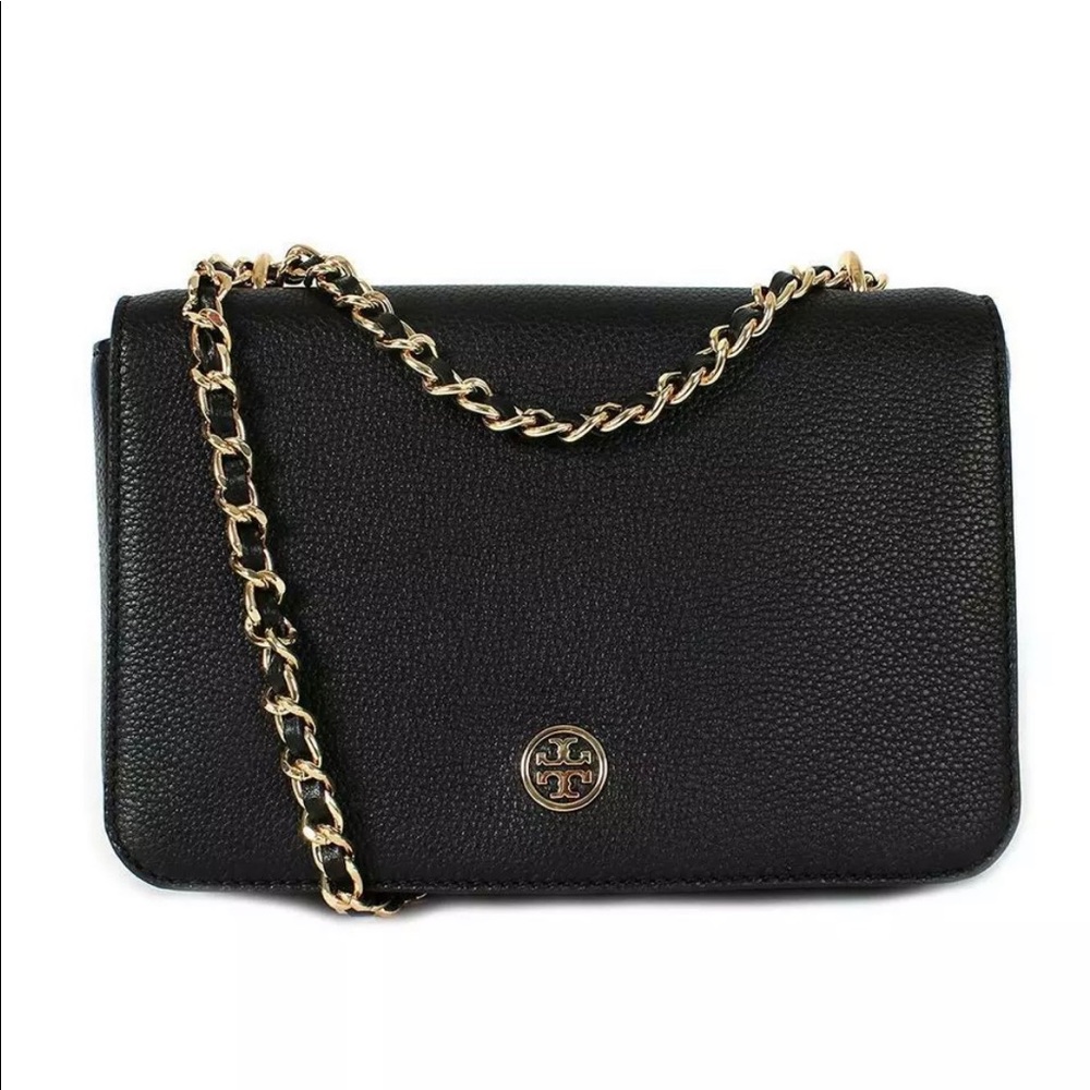 Tory Burch Leather Chain Robinson Crossbody Purse - Picture 1 of 6